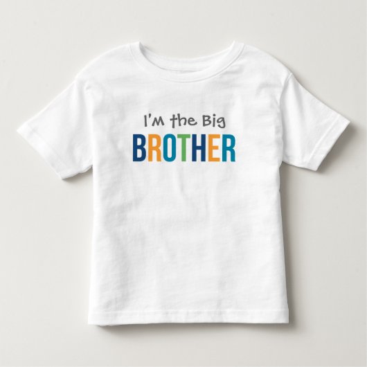 Ik ben de Big Brother Moderne Kleurrijke Jongen Kinder Shirts (Voorkant)