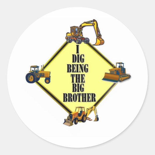 Ik ben de Big Brother Ronde Sticker (Voorkant)