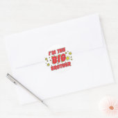 Ik ben de Big Brother Ronde Sticker (Envelop)