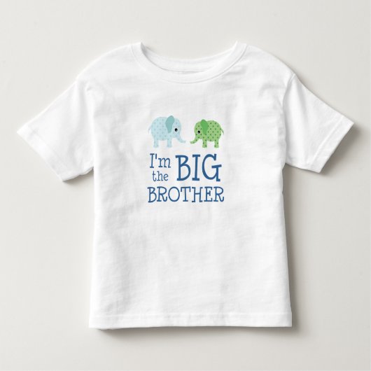 Ik ben de Big Brother Schattige Elephants Kinder Kinder Shirts (Voorkant)