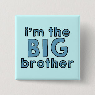 Ik ben de Big Brother Vierkante Button 5,1 Cm