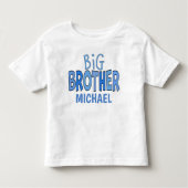 Ik ben de Big Brother Whimsical Modern Blue Kinder Shirts (Voorkant)