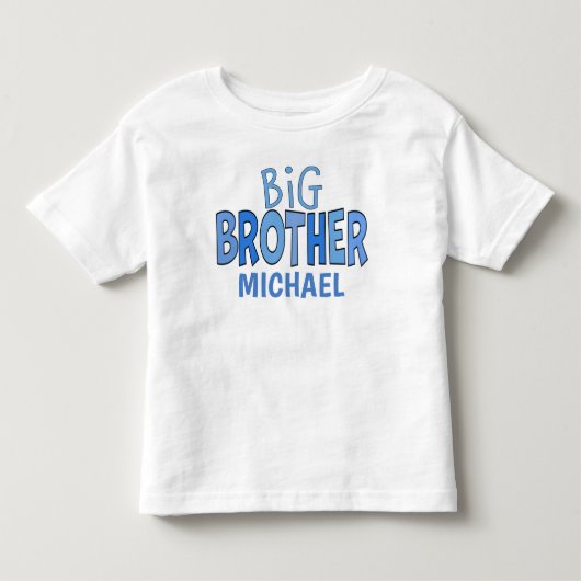 Ik ben de Big Brother Whimsical Modern Blue Kinder Shirts (Voorkant)