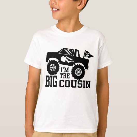 Ik ben de Big Cousin Monster Truck T-shirt (Voorkant)