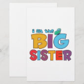 Ik ben de Big Sister Butterfly Briefpapier (Voorkant / Achterkant)