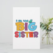 Ik ben de Big Sister Butterfly Briefpapier (Staand voorkant)
