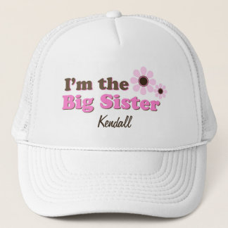 Ik ben de Big Sister Mod Flowers gepersonaliseerd Trucker Pet