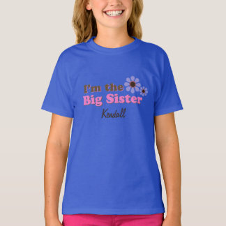 Ik ben de Big Sister Mod Flowers op maat van TShir T-shirt