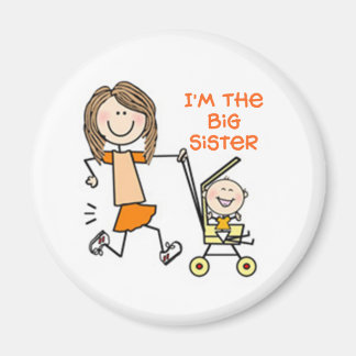 Ik ben de Big Sister Stick Cijfer Magneet