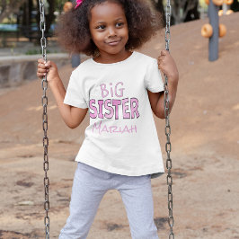 Ik ben de Big Sister Whimsical Pink Cute T-shirt