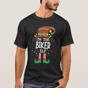 Ik ben de Biker Elf Family Group die kerstmis afst T-shirt