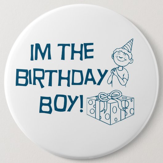 Ik ben de Birthday Boy Button - Gepersonaliseerd (Voorkant)