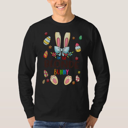 Ik ben de Blonde Bunny Easter Day Matching Family T-shirt (Voorkant)