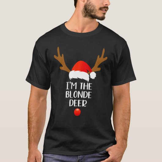 Ik ben de Blonde Deer Matching Family Group Fun Ch T-shirt (Voorkant)