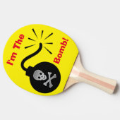 Ik ben de Bomb Skull Ping Pong Paddle Tafeltennisbatje (Zijkant)