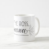 Ik ben de Boss Applesauce Koffiemok (Voorkant rechts)