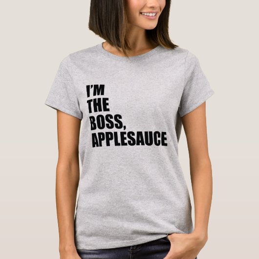 IK BEN DE BOSS APPLESAUCE T-SHIRT (Voorkant)