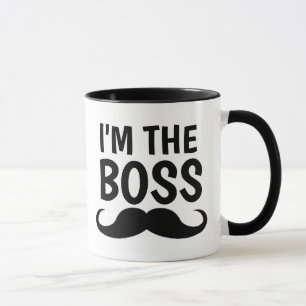 IK BEN DE BOSS, MUSTACHE COFFEE MOK