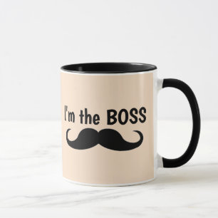 IK BEN DE BOSS, MUSTACHE COFFEE MOK