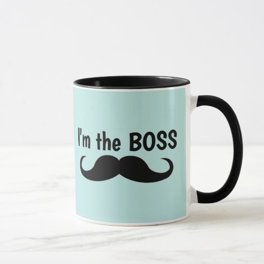 IK BEN DE BOSS, MUSTACHE COFFEE MOK (Rechts)