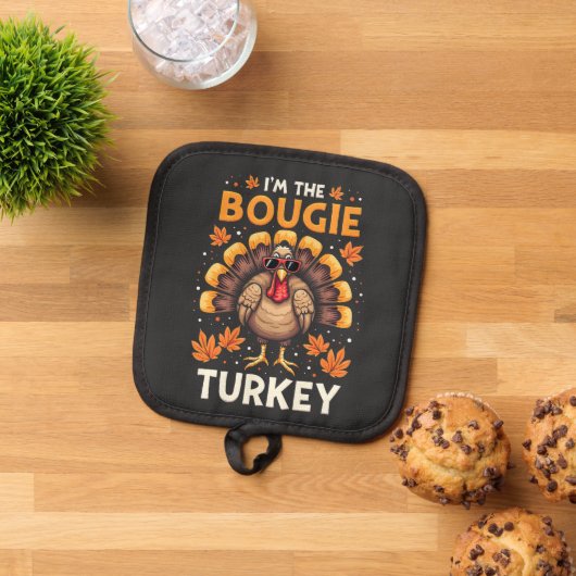 Ik ben de Bougie Turkije Funny Thanksgiving Sassy Pannenlap (Top down)