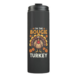 Ik ben de Bougie Turkije Funny Thanksgiving Sassy Thermosbeker