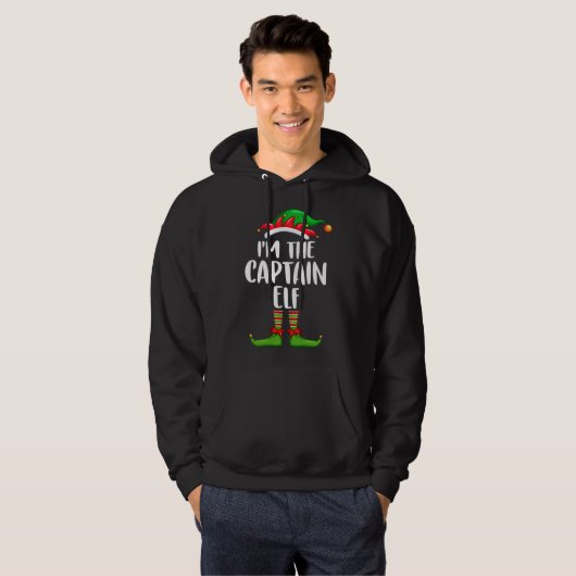 Ik ben de Bourbon Elf Funny Matching Family Elf Ch Hoodie (Voorkant volledig)