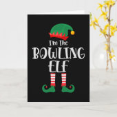 Ik ben de bowling elf die past bij Kerstmis Kaart (Gele Bloem)