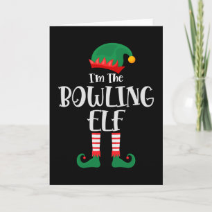 Ik ben de bowling elf die past bij Kerstmis Kaart