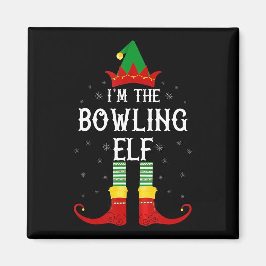 Ik ben de Bowling Elf Familie Kerst Magneet (Voorkant)