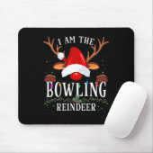 Ik ben de bowlingrendierkerstfamilie muismat (Met muis)