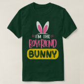 Ik ben de Boyvriend Bunny Rabbit Ears Egg Funny Ea T-shirt (Design voorkant)