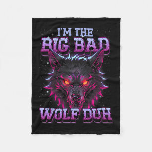Ik ben de boze wolf grappig last minute Halloween  Fleece Deken