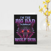 Ik ben de boze wolf grappig last minute Halloween Kaart (Gele Bloem)