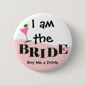 Ik ben de Bride Party Button (Voorkant)