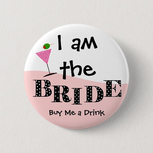 Ik ben de Bride Party Button (Voorkant)