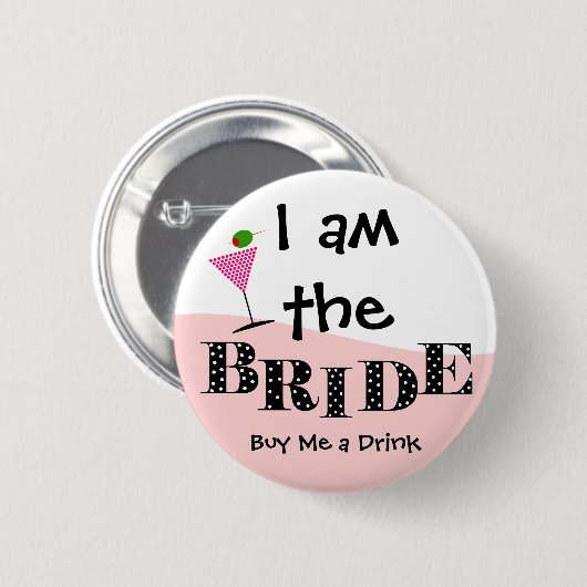Ik ben de Bride Party Button (Voorkant /achterkant)