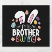 Ik ben de broer Bunny Paasfamilie Matching Bier Etiket (Enkel label)