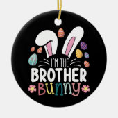 Ik ben de broer Bunny Paasfamilie Matching Keramisch Ornament (Voorkant)