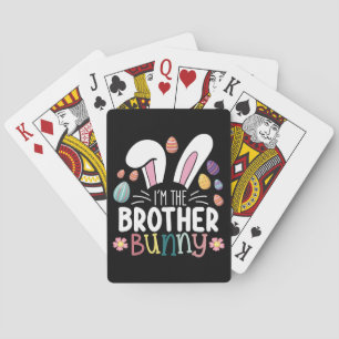 Ik ben de broer Bunny Paasfamilie Matching Pokerkaarten