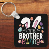Ik ben de broer Bunny Paasfamilie Matching Sleutelhanger (Voorkant)