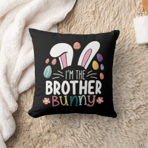 Ik ben de broer Bunny Pasen Familie Matching Kussen