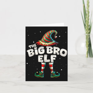 Ik ben de broer Elf Familie Matching Groep Kerstmi Kaart