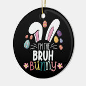 Ik ben de Bruh Bunny Pasen Matching Keramisch Ornament (Links)