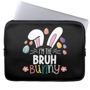 Ik ben de Bruh Bunny Pasen Matching Laptop Sleeve