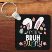 Ik ben de Bruh Bunny Pasen Matching Sleutelhanger (Voorkant)