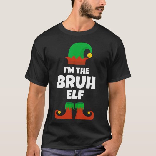 Ik ben de bruh elf familie pyjama kerst grappig t-shirt (Voorkant)