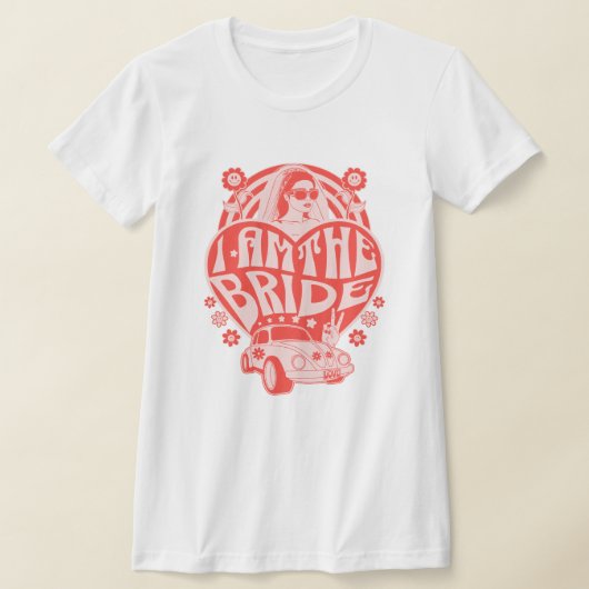 "Ik ben de Bruid" Retro Bruiloftsfeest T-shirt (Laagn)