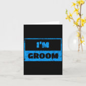 Ik ben de bruidegom - grappige bruidegom huwelijks kaart (Gele Bloem)