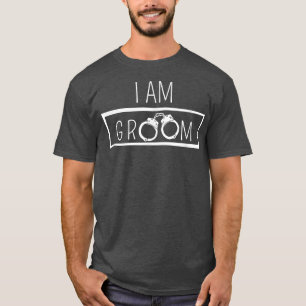 Ik ben de bruidegom huwelijksfeest getuige vrijgez t-shirt